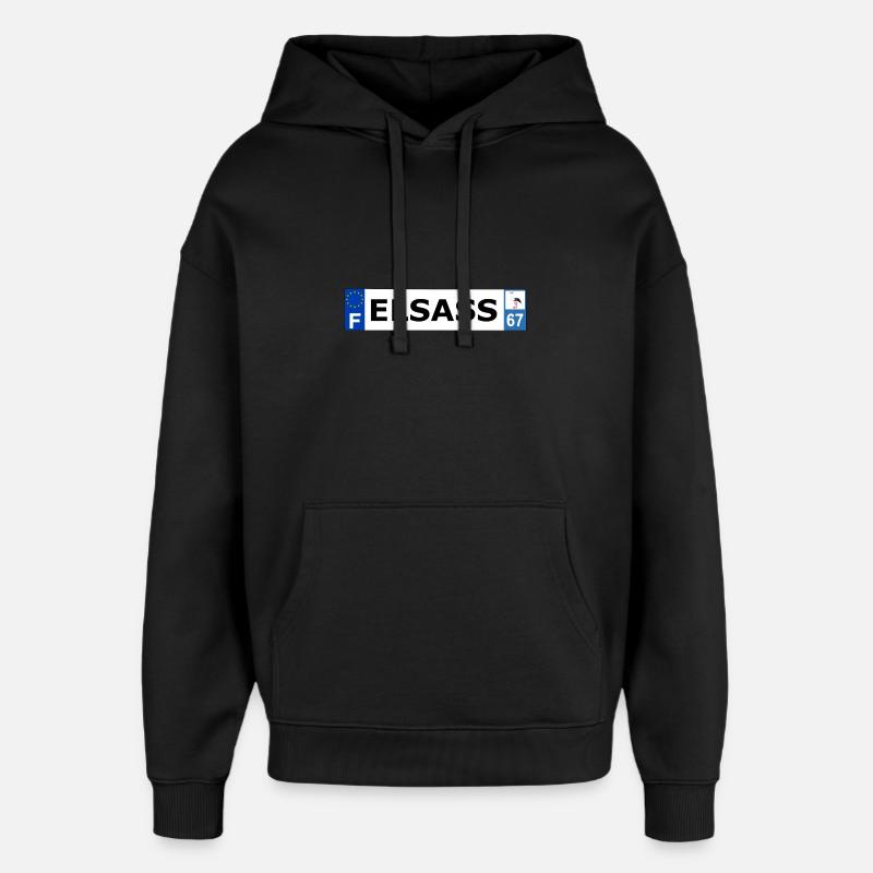 Elsass - Oversized Unisex Hoodie von Stanley/Stella - Schwarz