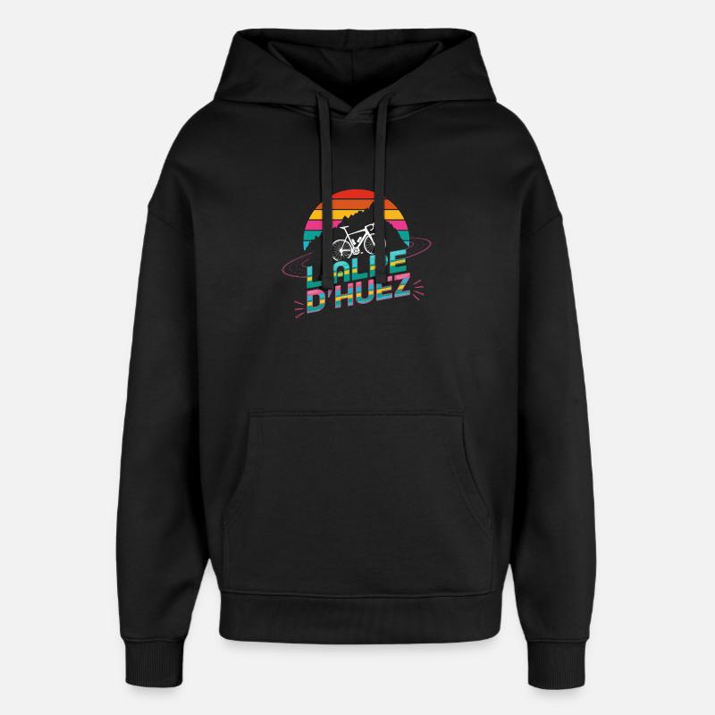 Alpe d’Huez Cyclisme Design - Sweat à capuche unisexe Stanley/Stella Oversized - noir