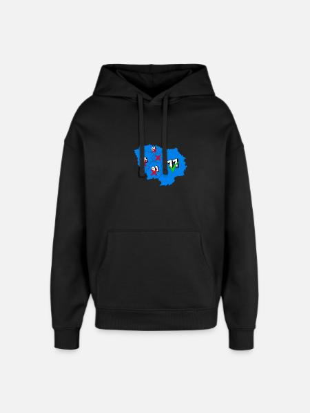 Ile de France Region - Oversized Unisex Hoodie by Stanley/Stella - black