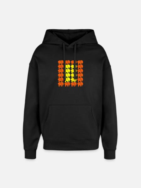 ELEFANT - Oversized Unisex Hoodie von Stanley/Stella - Schwarz