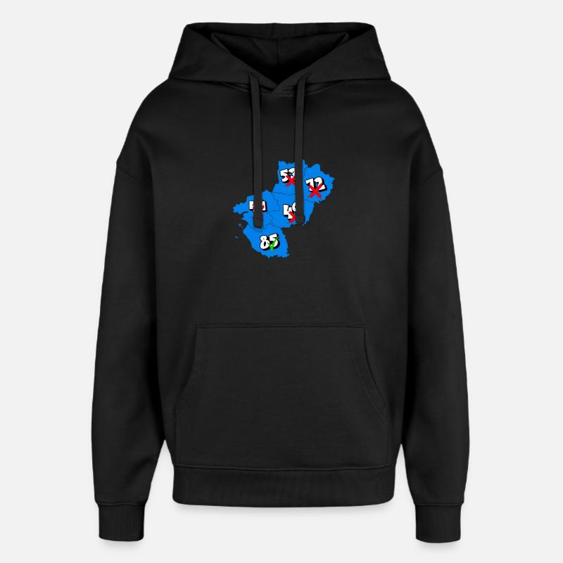 Région pays de la loire - Sweat à capuche unisexe Stanley/Stella Oversized - noir