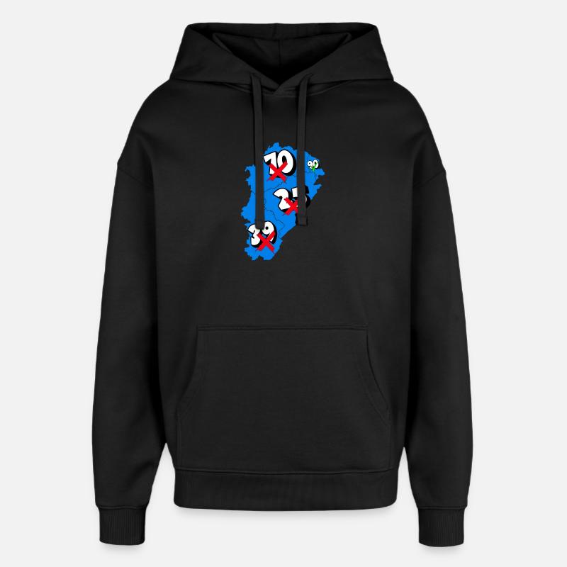 Région franche comté - Sweat à capuche unisexe Stanley/Stella Oversized - noir