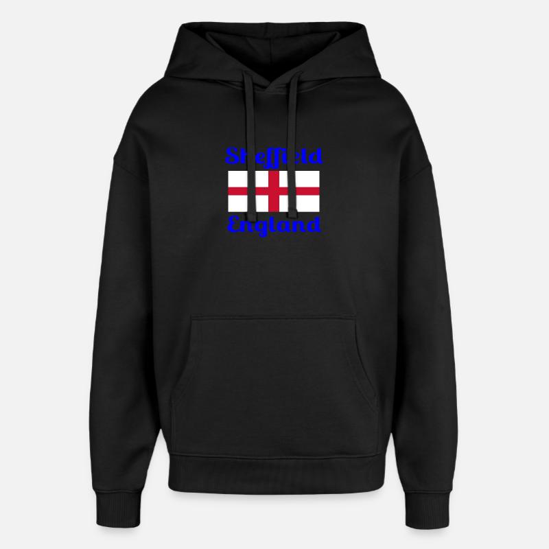 Sheffield English - Imprimés élégants - Sweat à capuche unisexe Stanley/Stella Oversized - noir