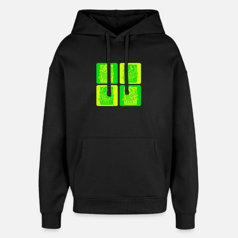Astronomie Retro Design - Oversized Unisex Hoodie von Stanley/Stella - Schwarz