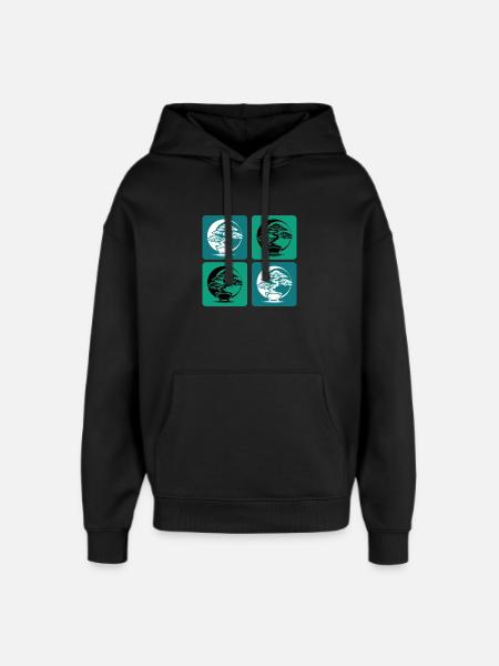 Bonsai Yin Yang - Oversized Unisex Hoodie by Stanley/Stella - black