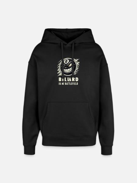 Billiards is my - Oversized Unisex Hoodie by Stanley/Stella - black