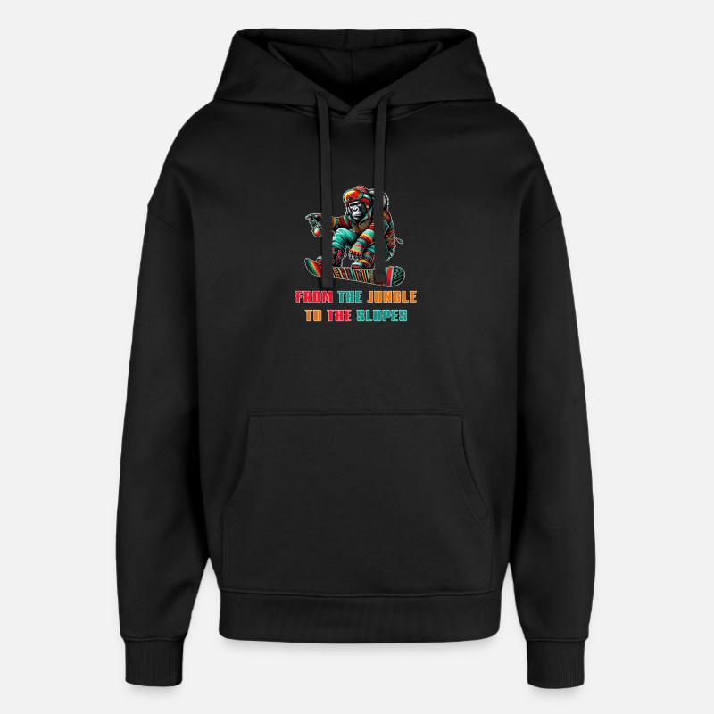Gorilla Snowboard – Design - Sweat à capuche unisexe Stanley/Stella Oversized - noir