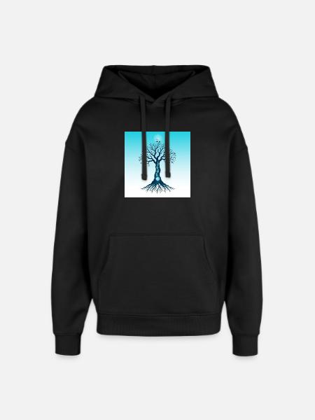 Spiritual Tree - Sweat à capuche unisexe Stanley/Stella Oversized - noir