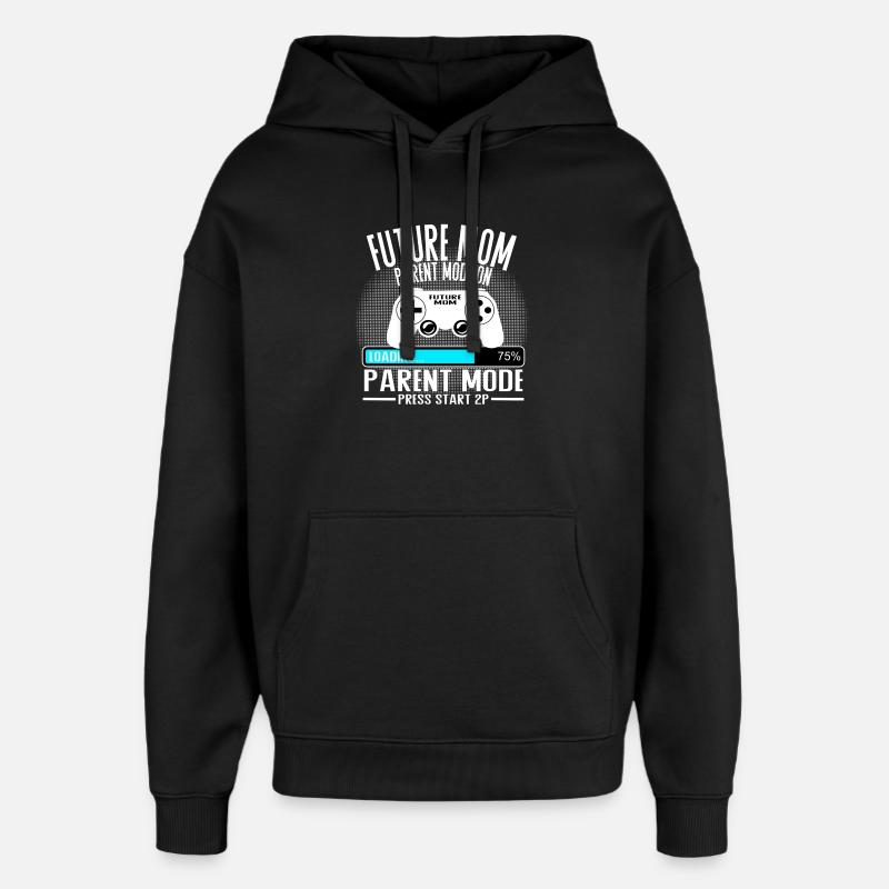 Future Mom – Parent Mode On - Oversized Unisex Hoodie von Stanley/Stella - Schwarz