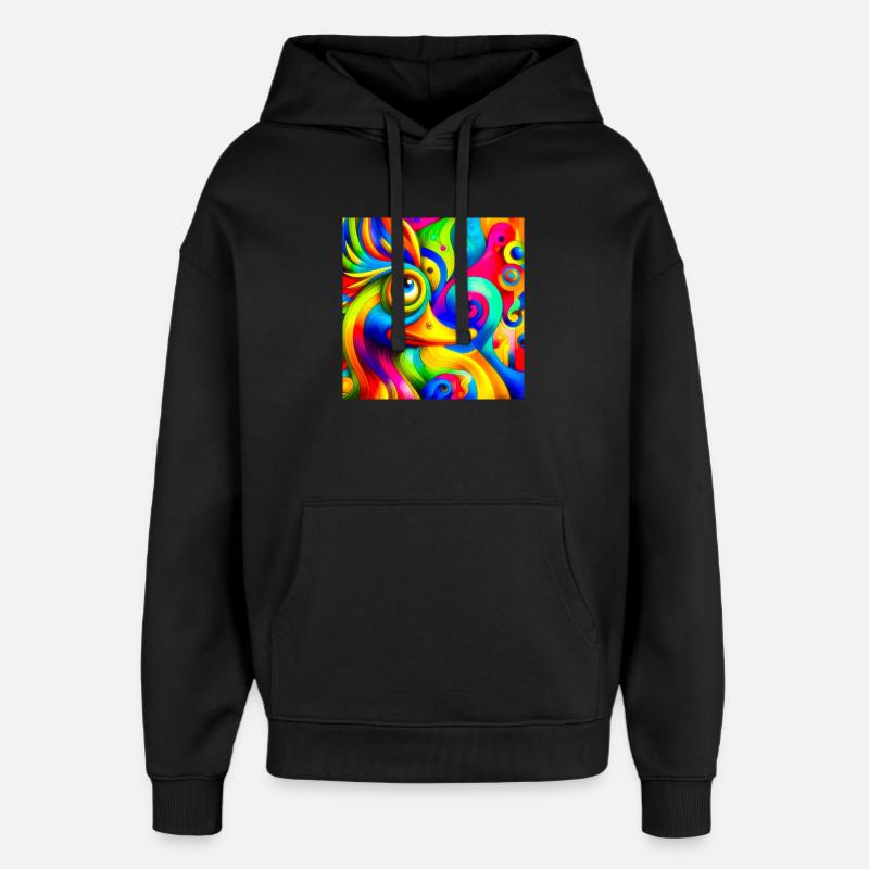 Peinture d’un canard - Sweat à capuche unisexe Stanley/Stella Oversized - noir