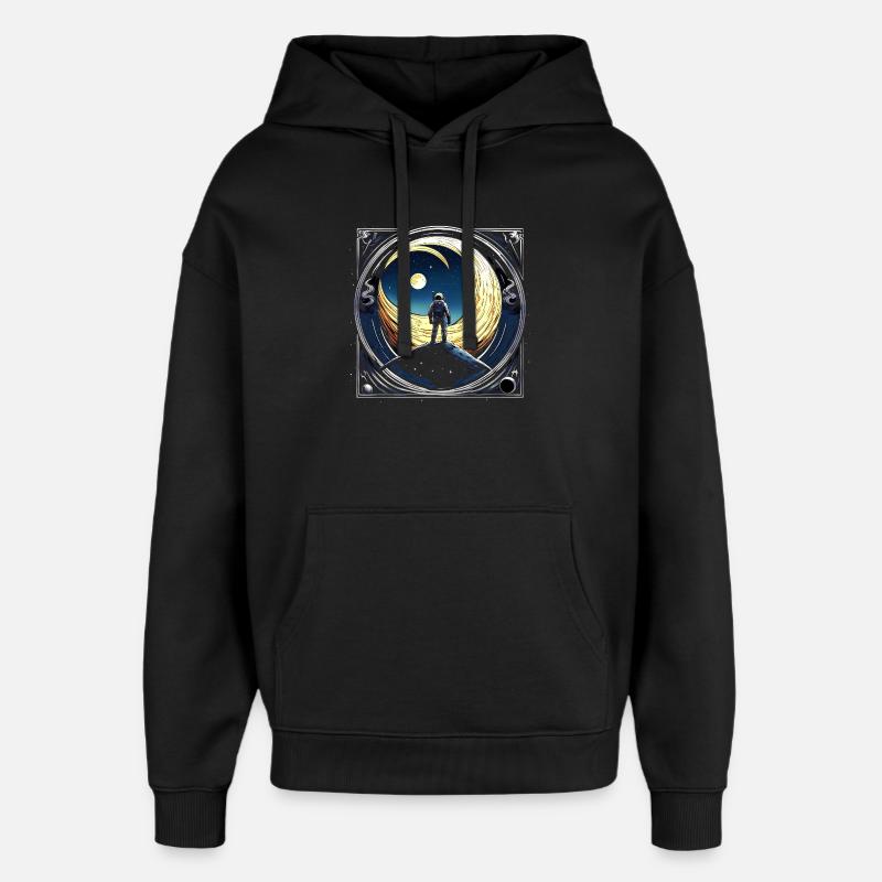 Space_01 - Oversized Unisex Hoodie von Stanley/Stella - Schwarz