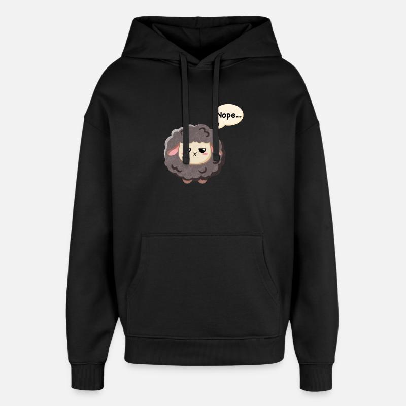 Schwarzes Schaf - Nope - Oversized Unisex Hoodie von Stanley/Stella - Schwarz