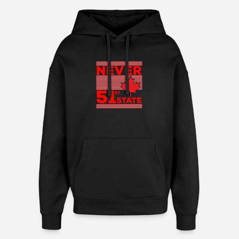 Jamais le 51e État - Sweat à capuche unisexe Stanley/Stella Oversized - noir