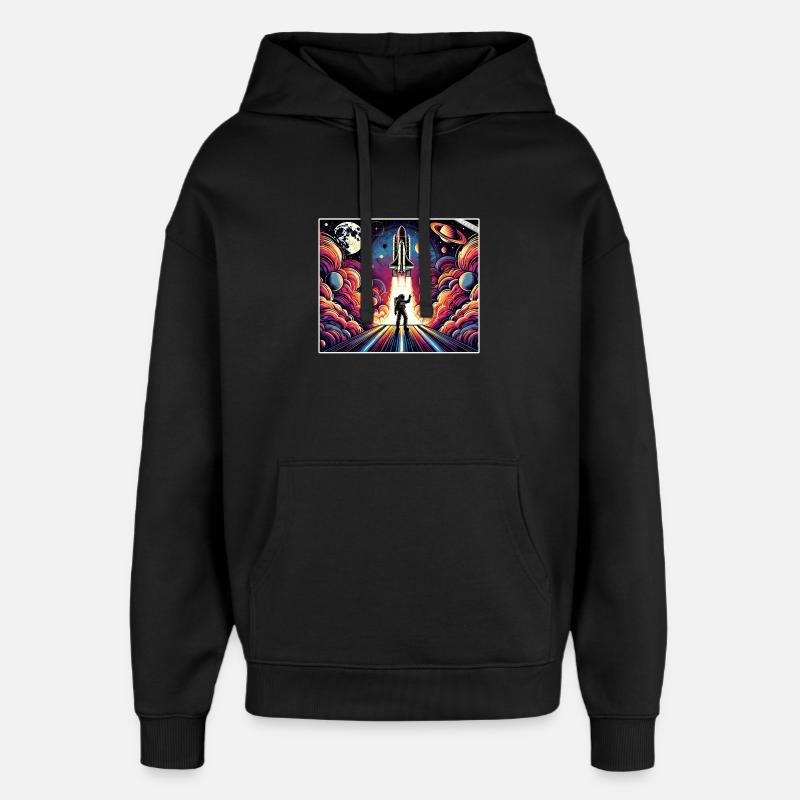 Conception de mission spatiale d’astronaute - Sweat à capuche unisexe Stanley/Stella Oversized - noir