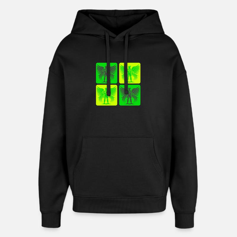 Conception d’ange soldat - Sweat à capuche unisexe Stanley/Stella Oversized - noir