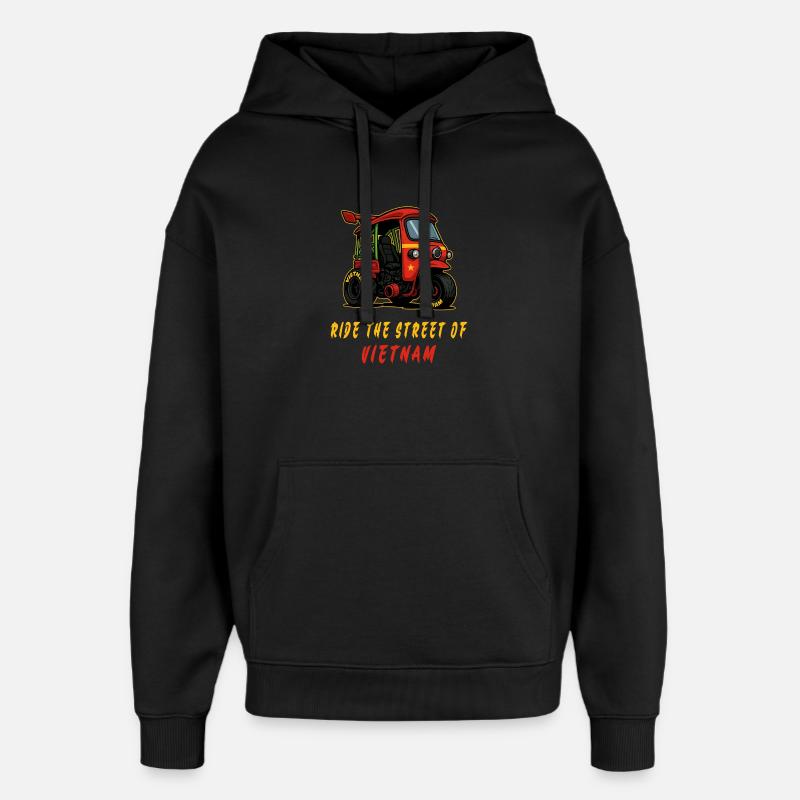 Vietnam Tuk-Tuk Racing - Sweat à capuche unisexe Stanley/Stella Oversized - noir