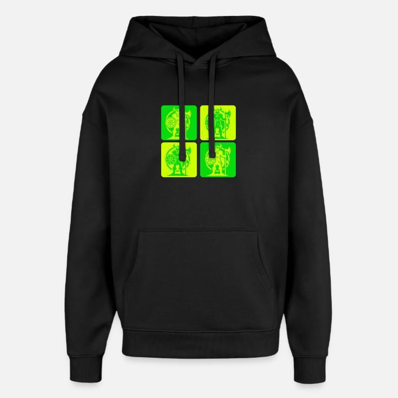 Nordischer Wikinger Silhouette - Oversized Unisex Hoodie von Stanley/Stella - Schwarz