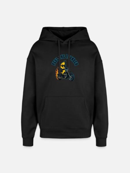 Banana biker - Oversized Unisex Hoodie by Stanley/Stella - black