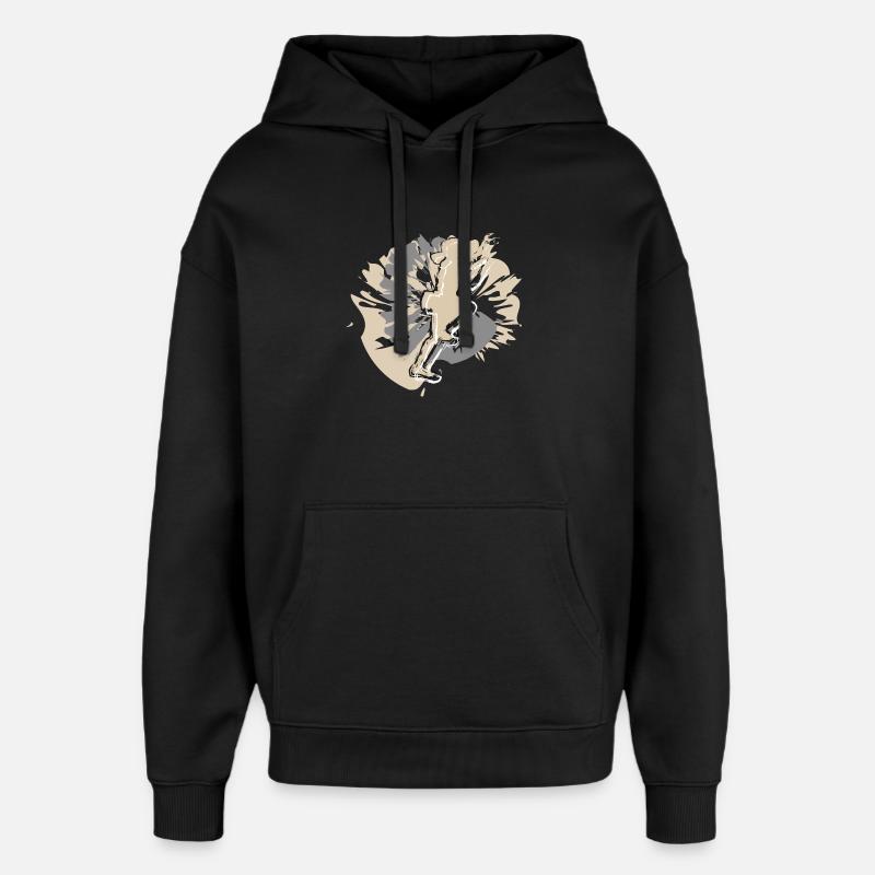 Klettern und Boldern - Oversized Unisex Hoodie von Stanley/Stella - Schwarz