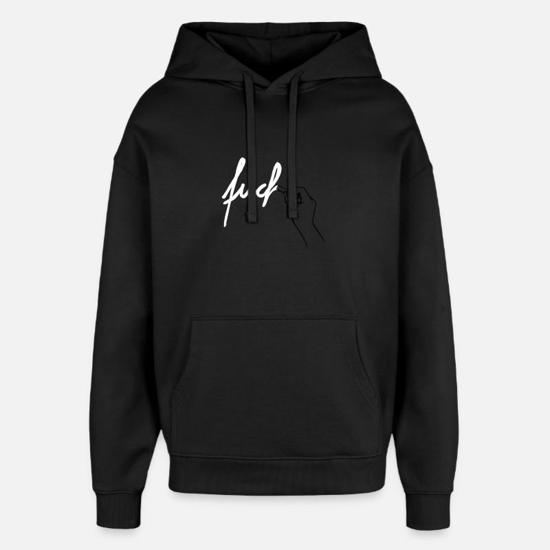 FUC... - Oversized Unisex Hoodie by Stanley/Stella - black