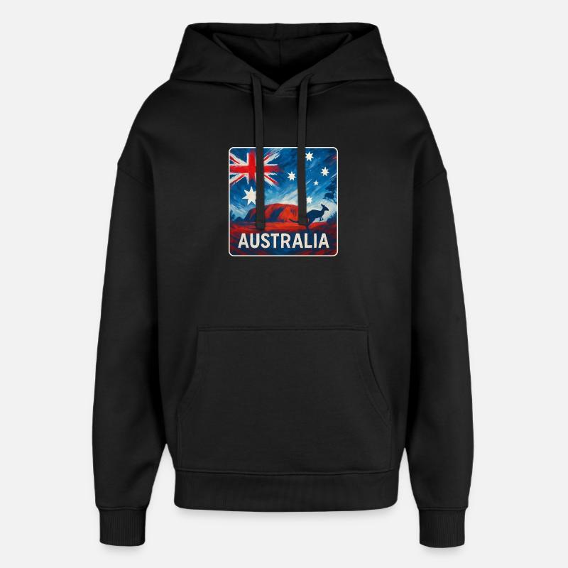 Australien Outback Design - Oversized Unisex Hoodie von Stanley/Stella - Schwarz
