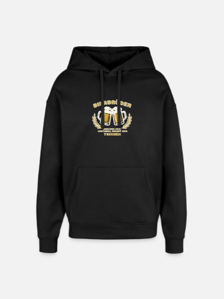 Bierbrüder - Oversized Unisex Hoodie von Stanley/Stella - Schwarz