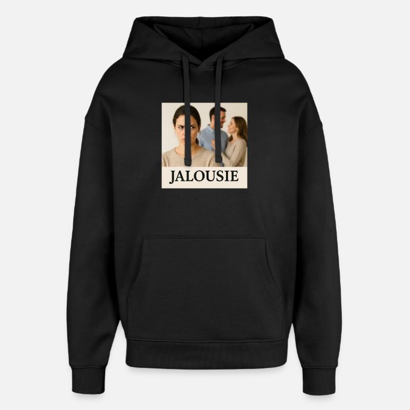 Jalousie - Sweat à capuche unisexe Stanley/Stella Oversized - noir