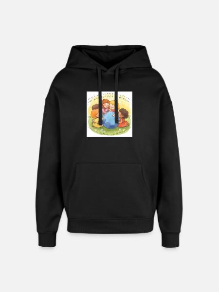 Peace begins with each of us - Oversized Unisex Hoodie by Stanley/Stella - black