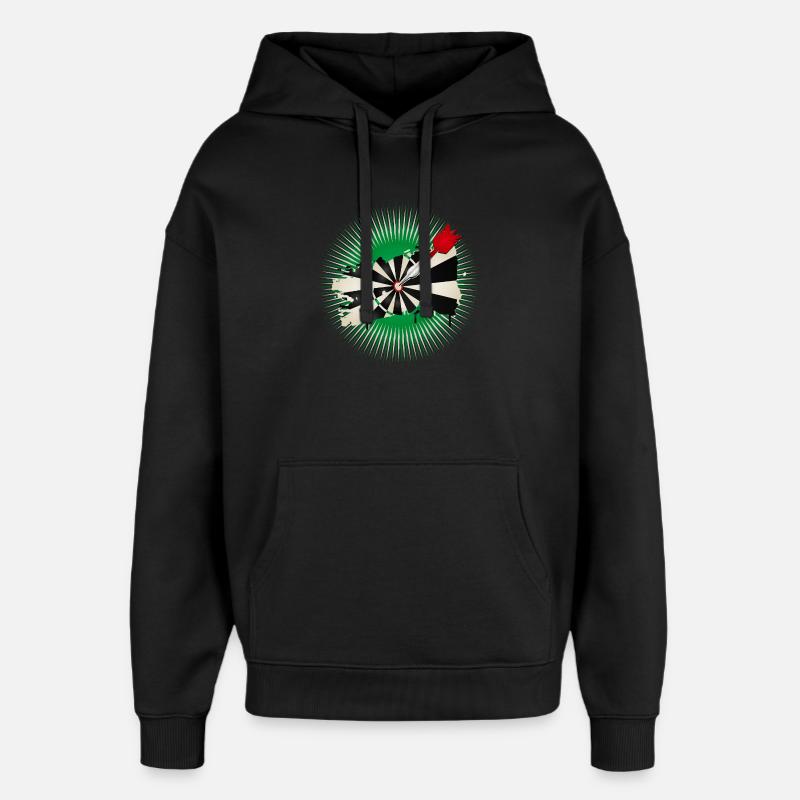 Dartscheibe im Graffiti-Stil mit Treffer - Oversized Unisex Hoodie von Stanley/Stella - Schwarz