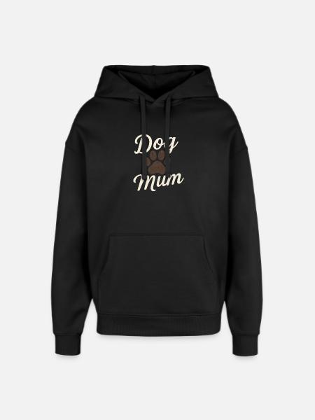 Dog mum - Oversized Unisex Hoodie von Stanley/Stella - Schwarz