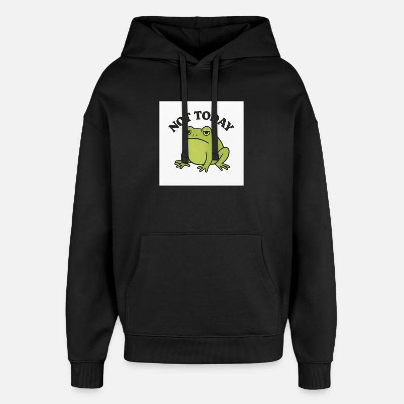 Lustiger Frosch mit Statement Text - Oversized Unisex Hoodie von Stanley/Stella - Schwarz