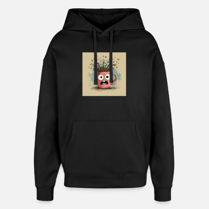 Caffeinated Chaos - Oversized Unisex Hoodie von Stanley/Stella - Schwarz