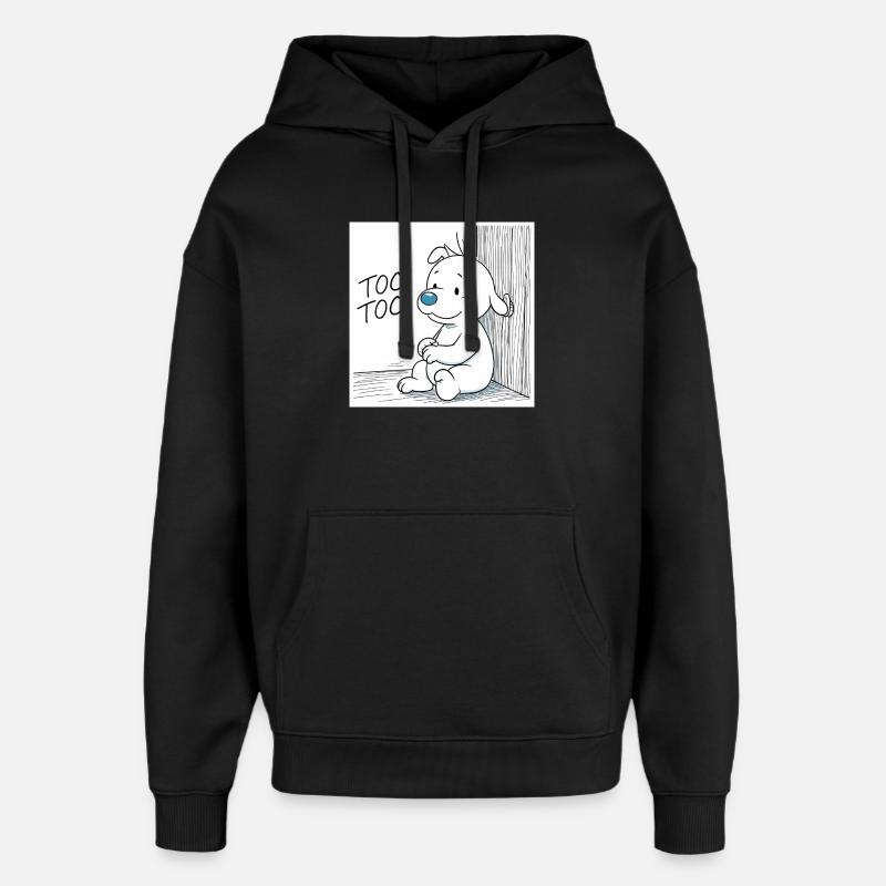 Idéfix Frappe Toc Toc Toc - Oversized Unisex Hoodie von Stanley/Stella - Schwarz