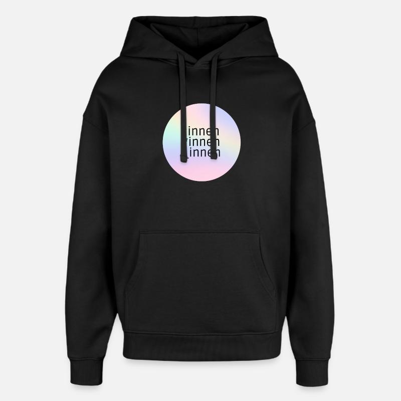 *innen_innen - Sweat à capuche unisexe Stanley/Stella Oversized - noir