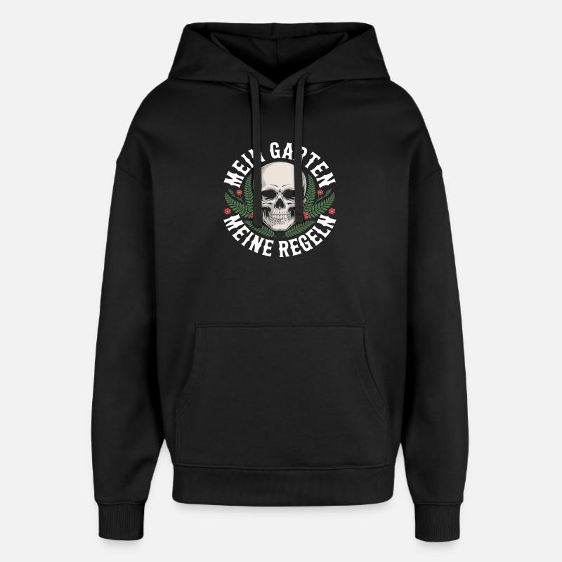 Mon jardin, mes règles - Sweat à capuche unisexe Stanley/Stella Oversized - noir