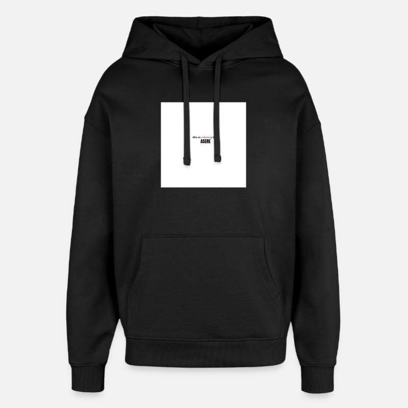 Asere Blanc - Sweat à capuche unisexe Stanley/Stella Oversized - noir