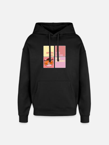APRÈS-SKI SKIING COW FUNNY - Oversized Unisex Hoodie by Stanley/Stella - black