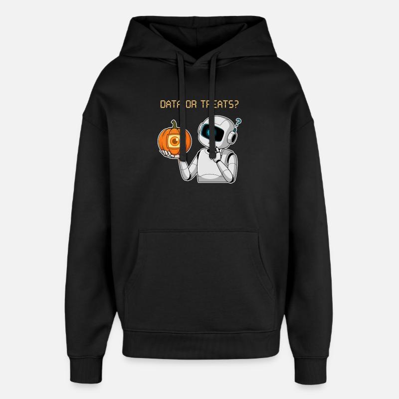 Data or Treats ? - Oversized Unisex Hoodie by Stanley/Stella - black