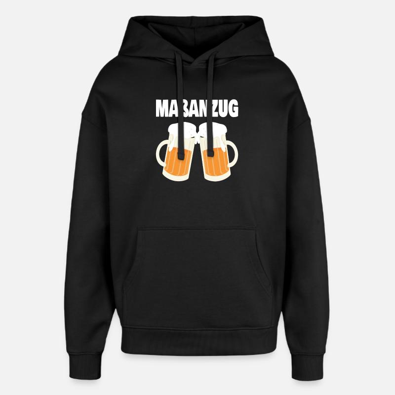 Maß Bier Maßanzug - Oversized Unisex Hoodie von Stanley/Stella - Schwarz