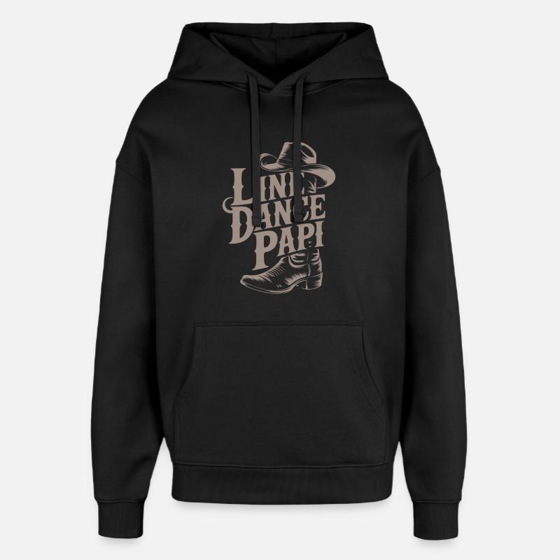 Cowboy Country Line Dance Grand-père - Sweat à capuche unisexe Stanley/Stella Oversized - noir