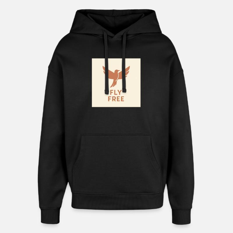 Voler et libérer - Sweat à capuche unisexe Stanley/Stella Oversized - noir