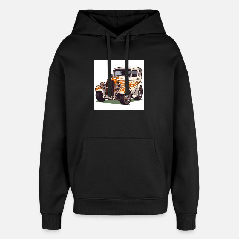 Oldtimer Hot Rod Auto - Oversized Unisex Hoodie von Stanley/Stella - Schwarz