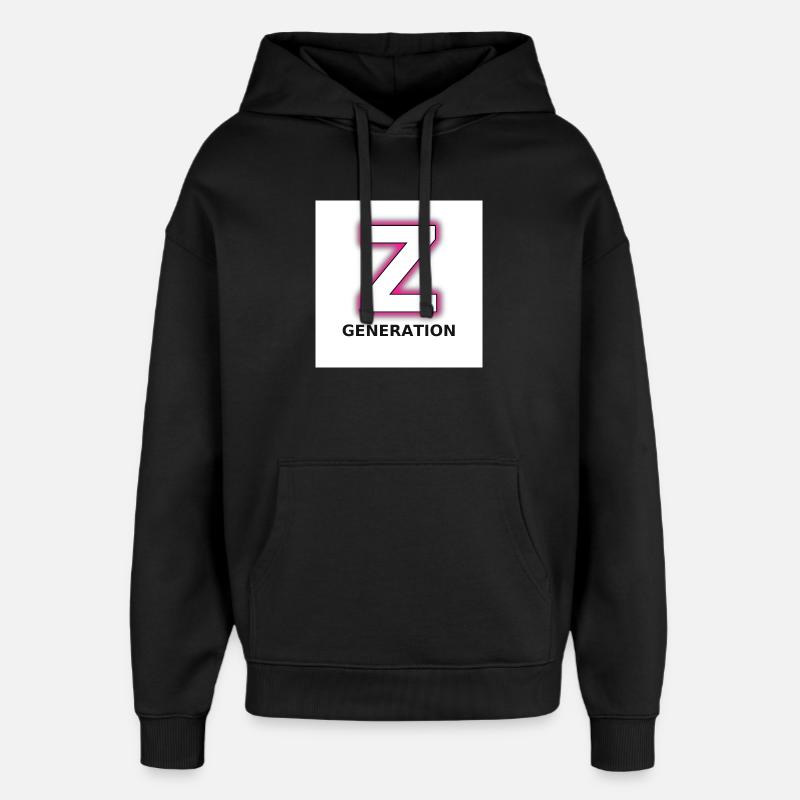 Z Generation Neon Z - Oversized Unisex Hoodie von Stanley/Stella - Schwarz