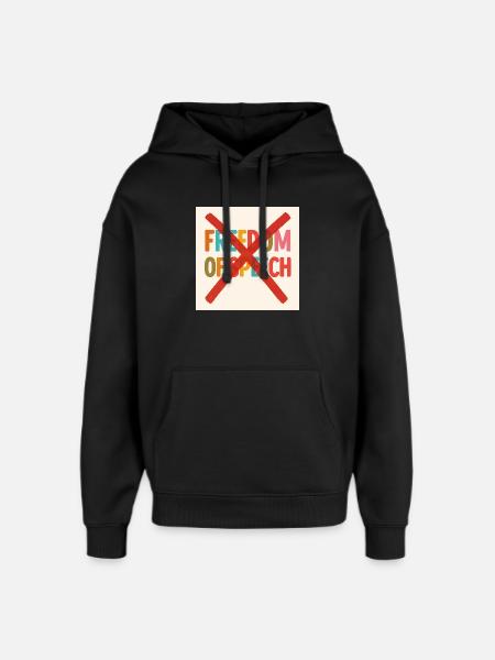 Liberté d’expression - Sweat à capuche unisexe Stanley/Stella Oversized - noir