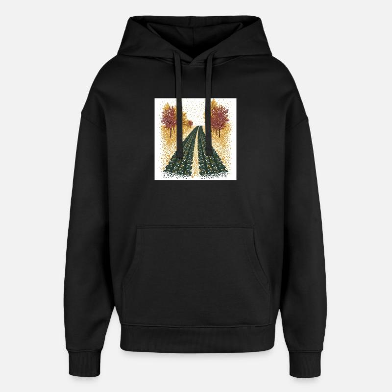 Traces de pneus à pois - Sweat à capuche unisexe Stanley/Stella Oversized - noir