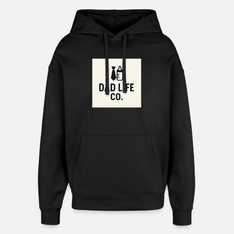 Bouteilles de bureau Dad Life Co - Sweat à capuche unisexe Stanley/Stella Oversized - noir