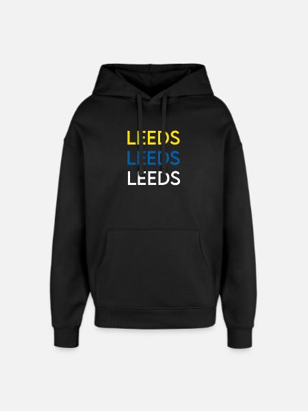 Leeds City Identity Trio - Oversized Unisex Hoodie by Stanley/Stella - black