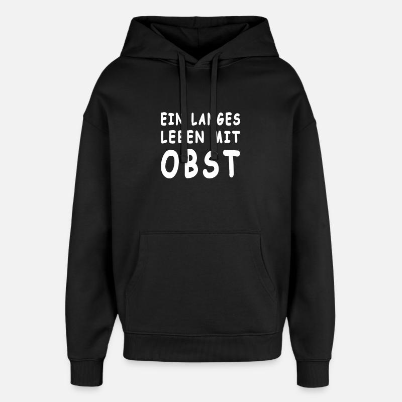 Obst - Oversized Unisex Hoodie von Stanley/Stella - Schwarz
