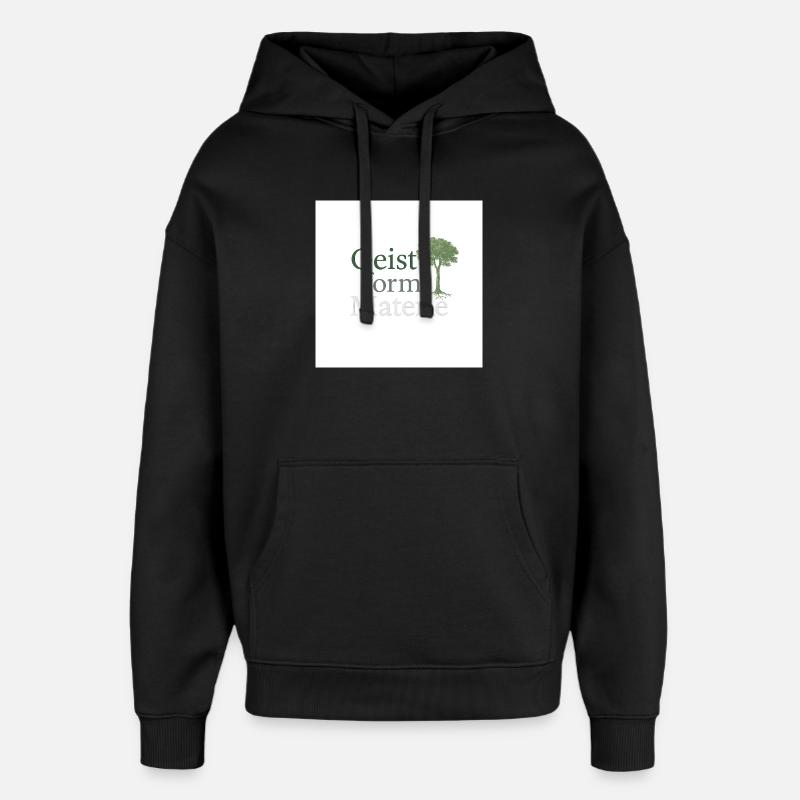Geist formt Materie Baum - Oversized Unisex Hoodie von Stanley/Stella - Schwarz