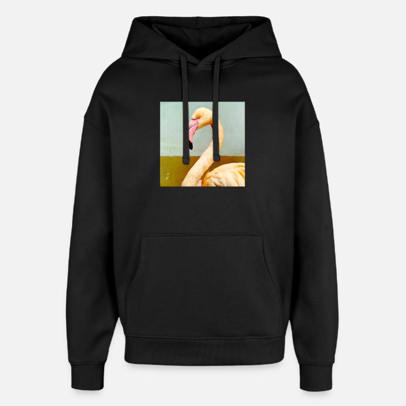 Flamingo  - Oversized Unisex Hoodie von Stanley/Stella - Schwarz